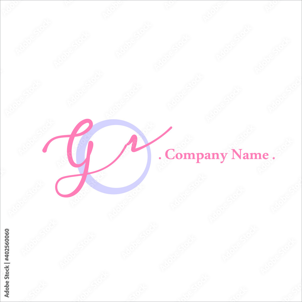 Obraz premium G Z GZ Initial handwriting or handwritten logo for identity