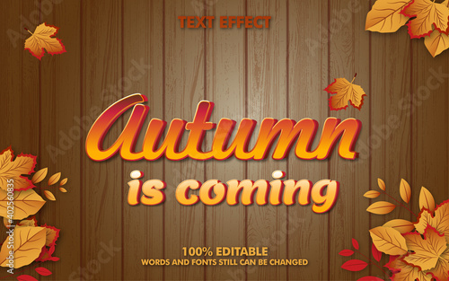 Autumn Vector Text Effect