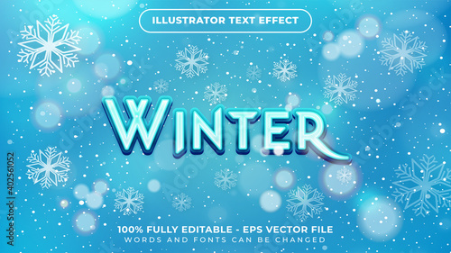 Winter Vector Text Effect