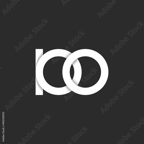 White number 100 logo on gray background