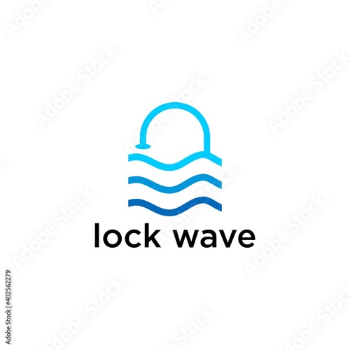 Wallpaper Mural Pad Lock Wave Water logo Design Torontodigital.ca