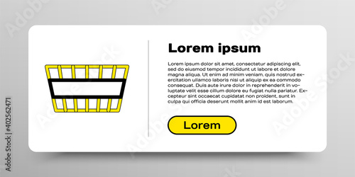 Line Sauna bucket icon isolated on white background. Colorful outline concept. Vector.