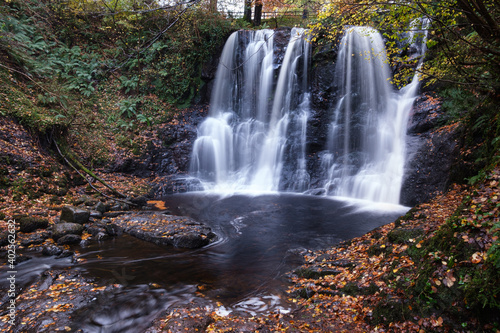 Waterfall at Glenariff Forest Park  Northern Ireland  UK