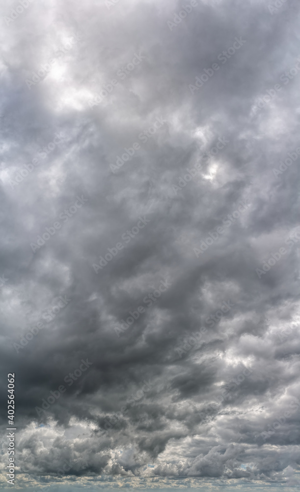Fantastic thunderclouds, vertical panorama Fantastic thunderclouds, vertical panorama