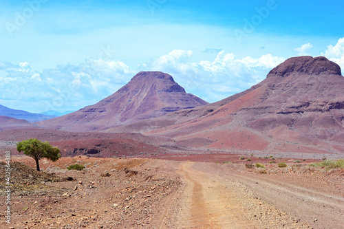 Damaraland and Kaokoland region in Namibia, a mountainous arid region in Africa