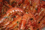 prawns grilled cooked seafood delicious tasty flavor grill food