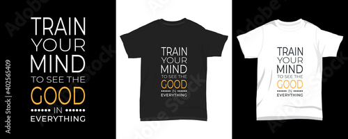 " Train your mind " typography t-shirt