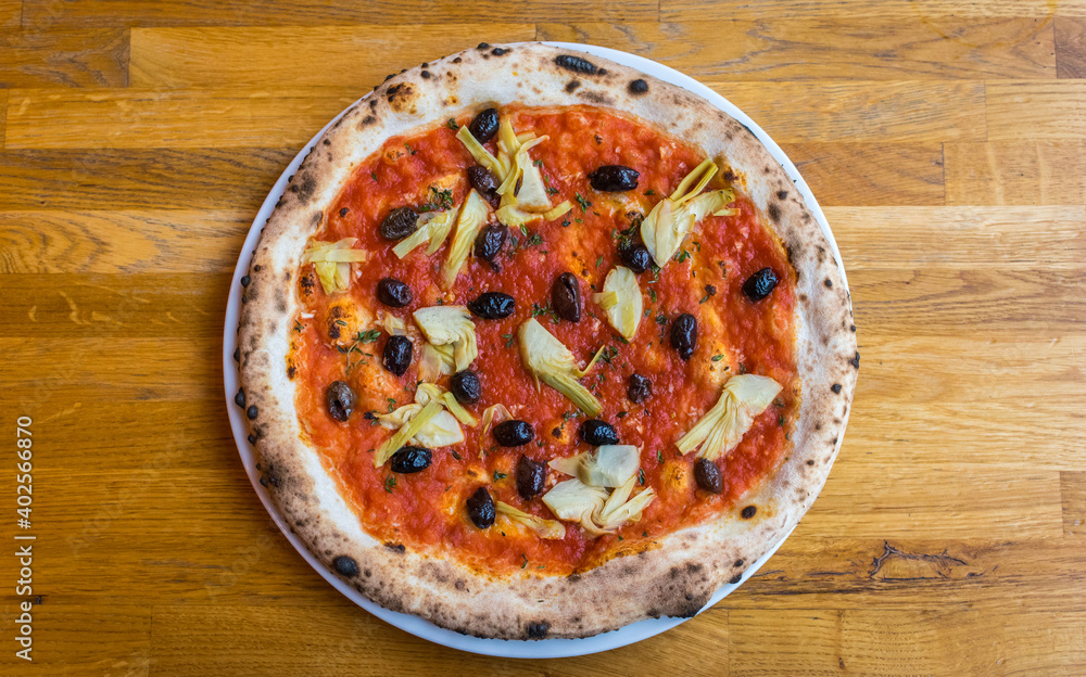 pizza on table pizza on table