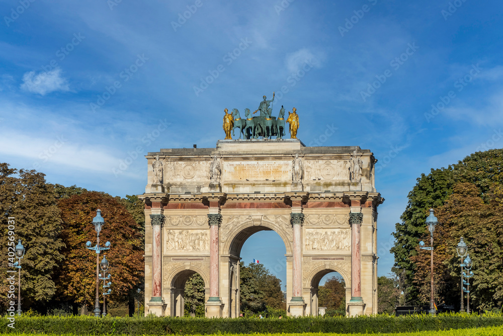 The Arch of the Triumph of the Carrousel in Paris