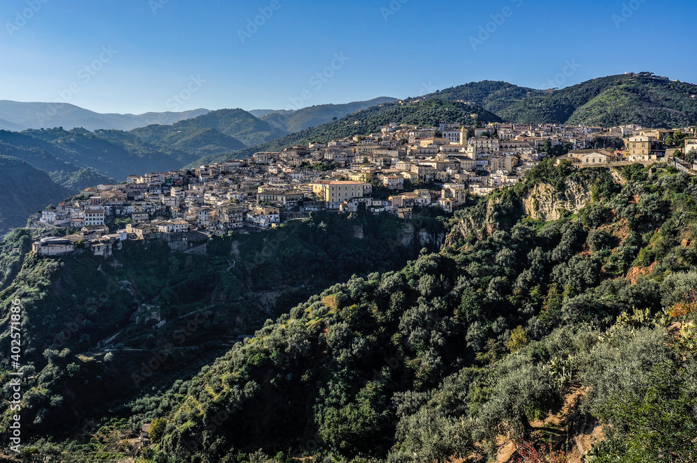 View of the town of Rossano, District of Cosenza, Calabria, Italy, Europe