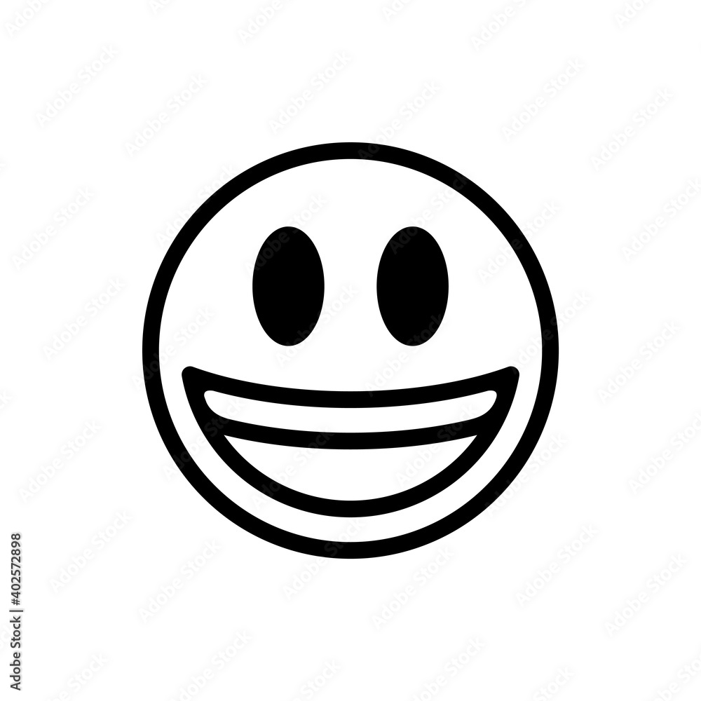 Fototapeta premium smiley face in outline icon
