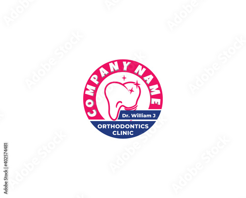 Simple dentist clinic Logo Design Vector