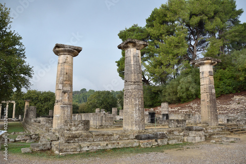 View of the main monuments and sites of Greece. Ruins of Olympia
 photo