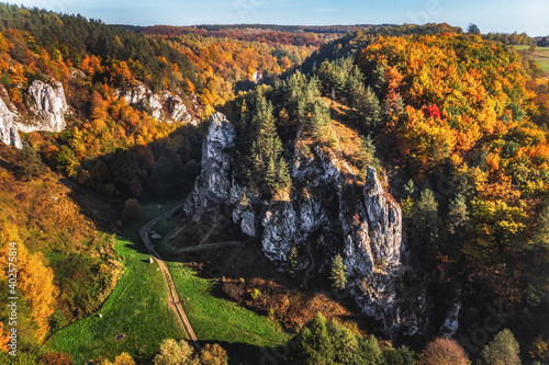 jesień, dolina kobylańska, małopolska, jura krakowsko-częstochowska © Tomasz
