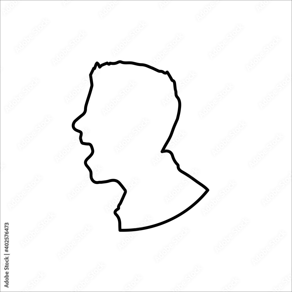 silhouette of a screaming man. vector illustration