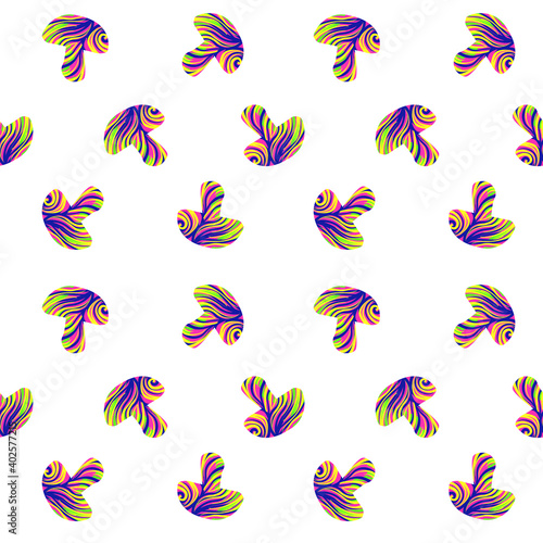 the modern trend of magic mushrooms. a line of artistic mushrooms from karakul . seamless pattern. EPS 10. For printing, booklets, prints, factory, clothing
