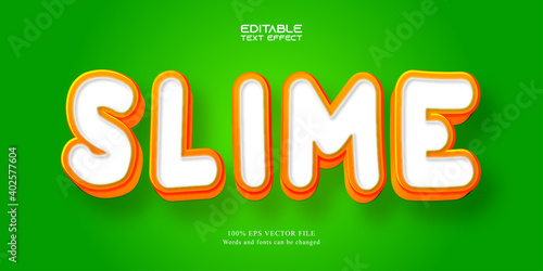 Slime text, cartoon style editable text effect