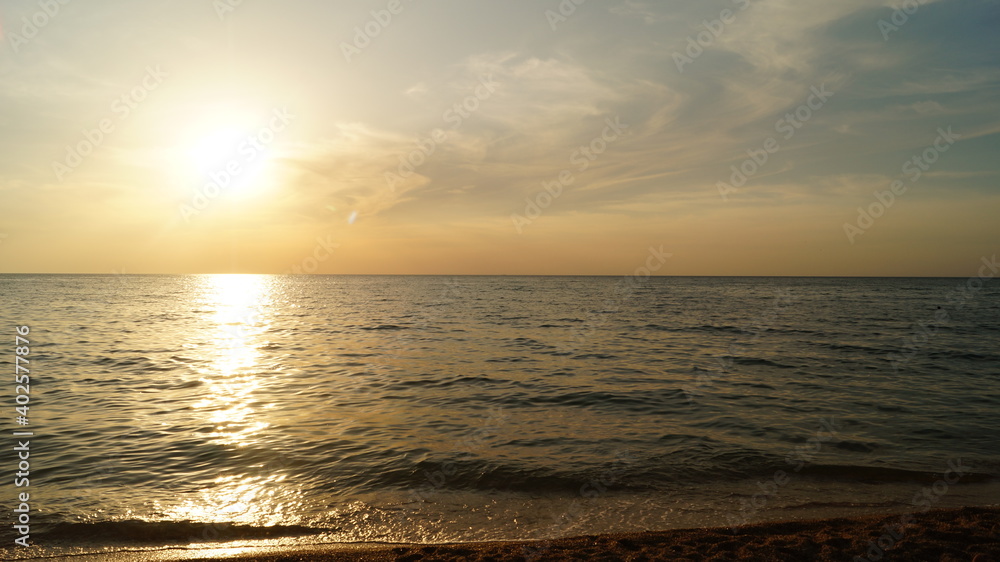 sunset over the sea sunset over the sea