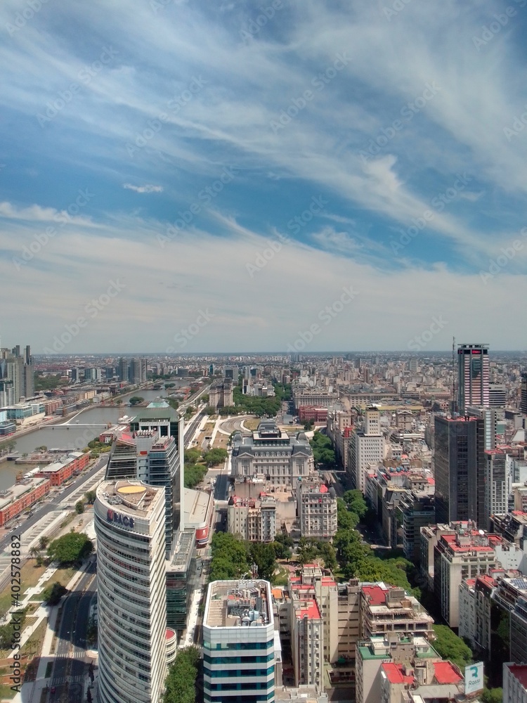Naklejka premium downtown city