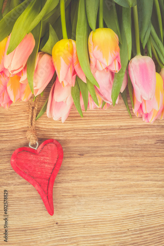 tulips with heart