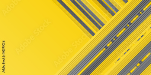 Modern yellow grey 2021 gradient geometric shape background with dynamic lines abstract. Trendy yellow grey color of 2021 background. Suit for business, corporate, institution, party, festive, seminar