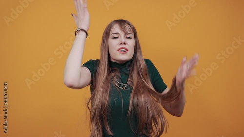 Face palm, disappointed slapping head due to mistake, oversight or epic fail, headache in studio, forgetful model remembers do importent task, keeps hand on forehead, remembering important forgets