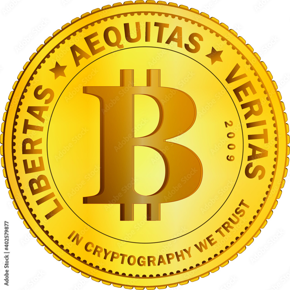 realistic golden bitcoin vector graphics realistic golden bitcoin vector graphics