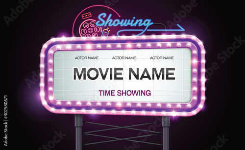 light sign billboard cinema theatre