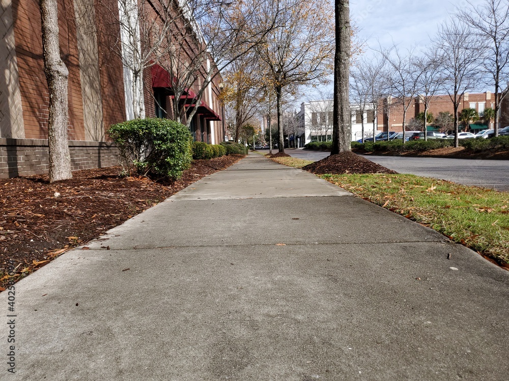 Fototapeta premium sidewalk in the town