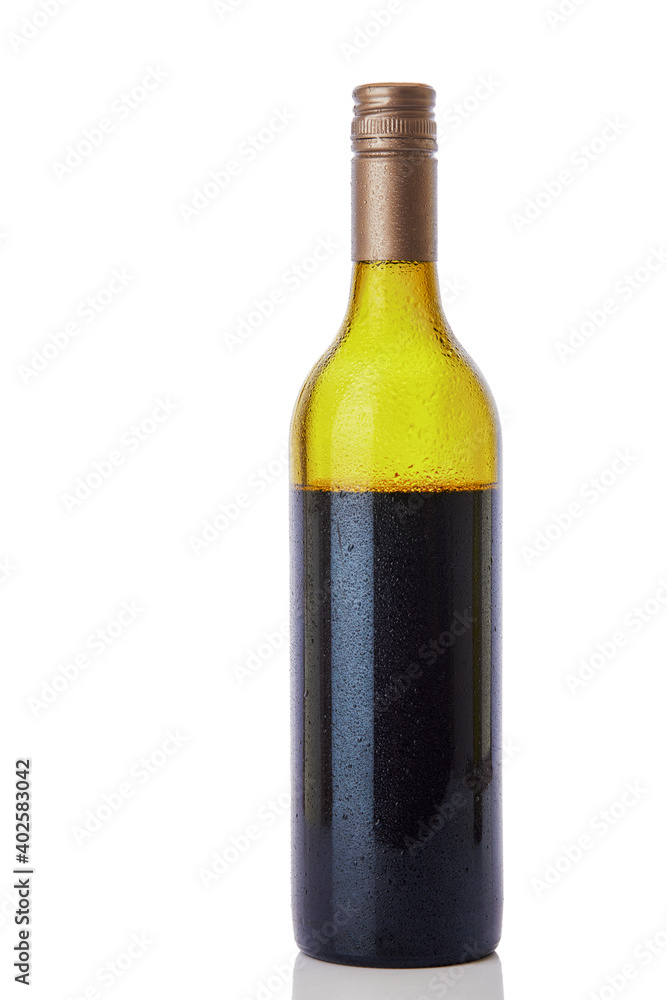 Bottle of red wine on white background. Bottle of red wine on white background.