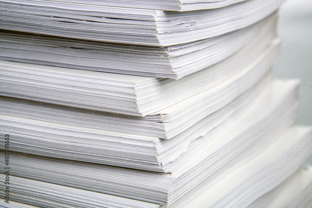 stack of white paper documentation business concept stack of white paper documentation business concept