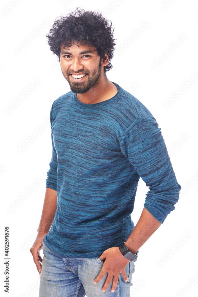 Cheerful expressive handsome young man isolated on white. Cheerful expressive handsome young man isolated on white.