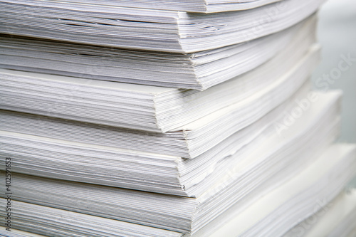 stack of white paper documentation business concept