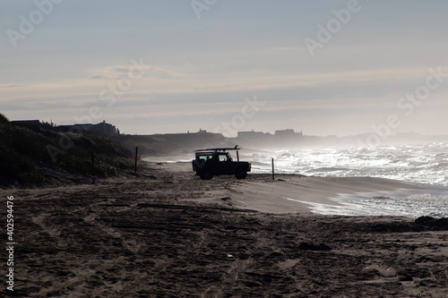 Jeep on the beach