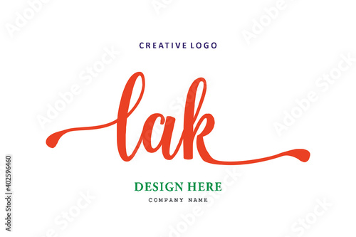 LAK lettering logo is simple, easy to understand and authoritative
