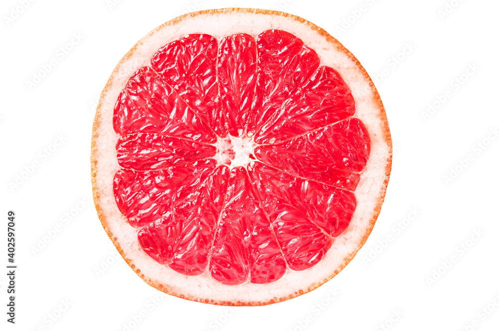 half of ripe grapefruit isolated on a white background half of ripe grapefruit isolated on a white background