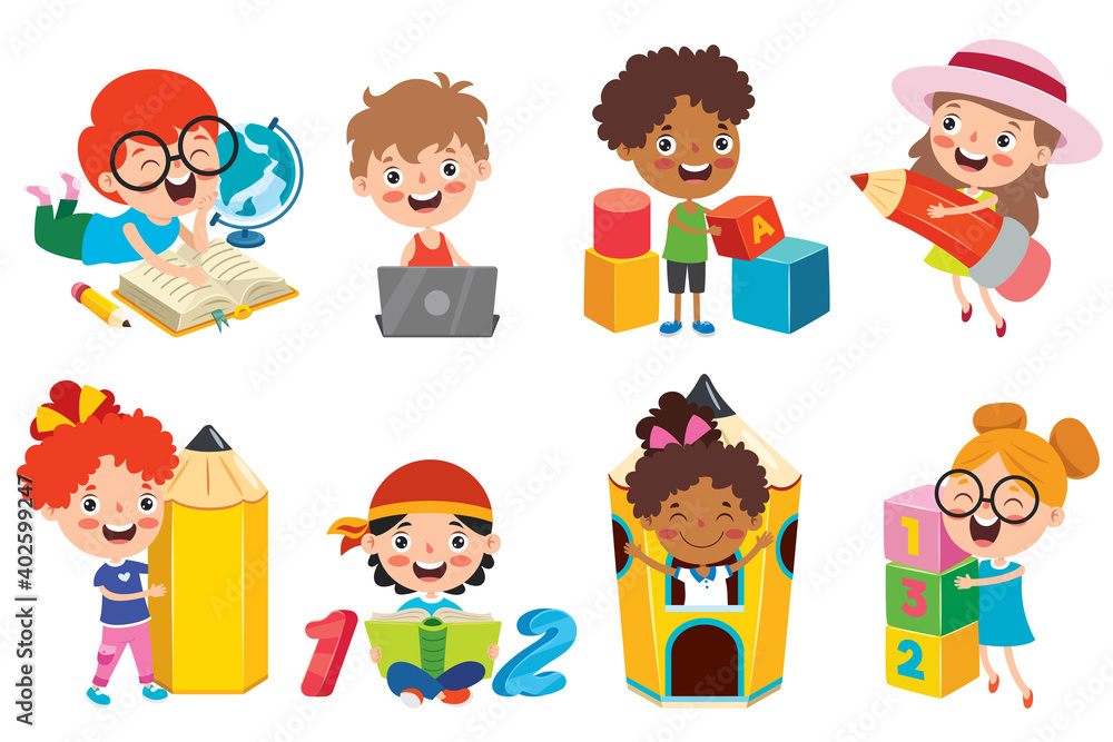 custom made wallpaper toronto digitalHappy Kid Studying And Learning