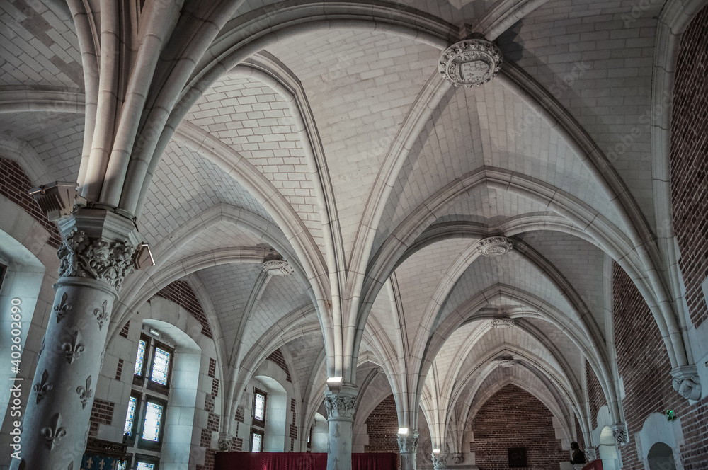 One of the Vaulted Rooms of Amboise Castle