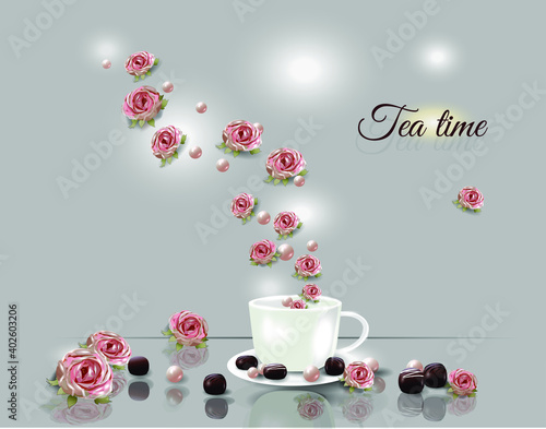 tea time card with sweets