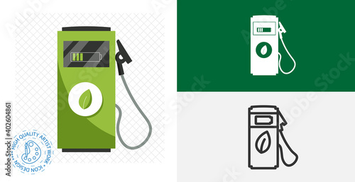 Bio Fuel isolated vector icon. pollution, ecology design element