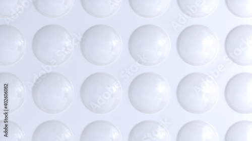 simple ceramic bubble circles pattern white 3d background