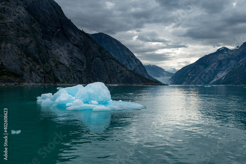 Brilliant Iceberg and Dawes Glacier, Alaska photo