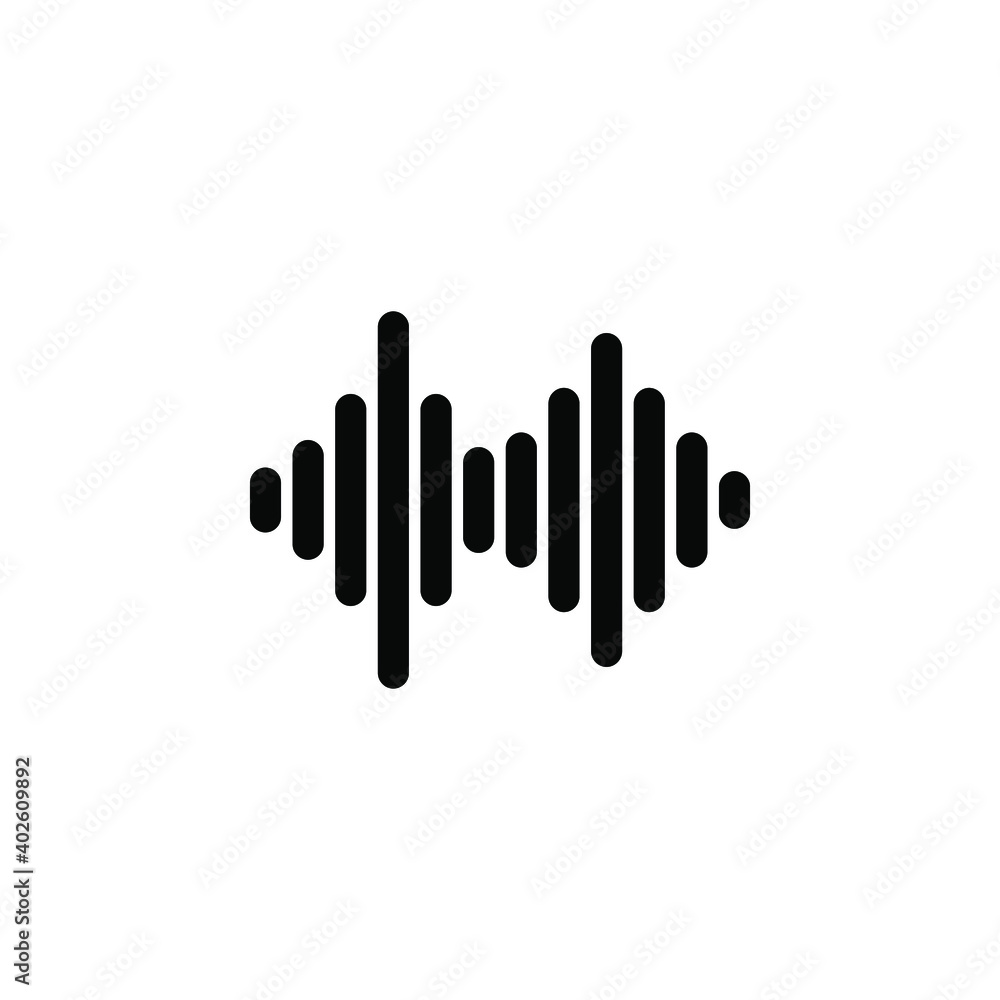 Obraz premium Sound Wave Vector Icon Illustration Design. Vector illustration. EPS10