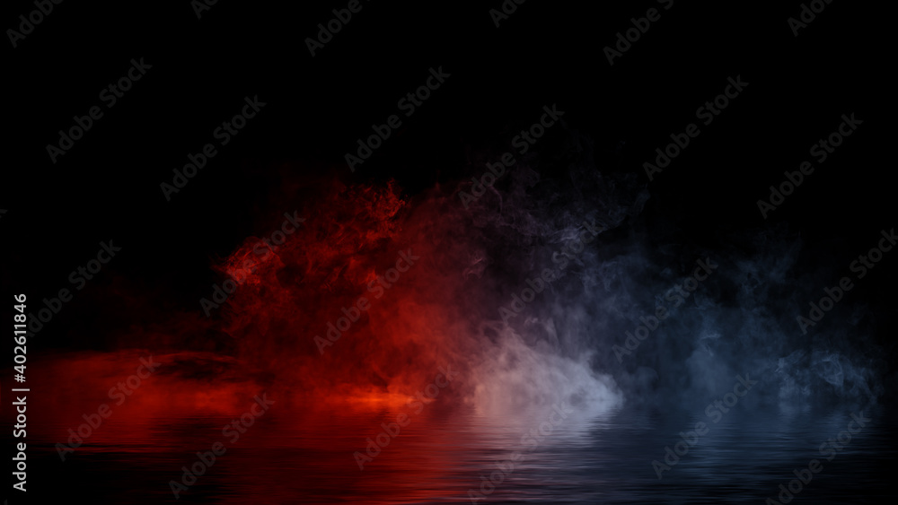 Mystery fog texture overlays for text or space. Smoke chemistry, mystery effect on isolated background. Stock illustration.