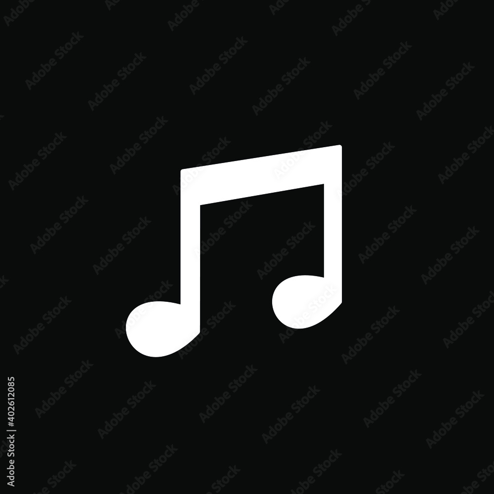 white music icon design flat vecto white music icon design flat vecto