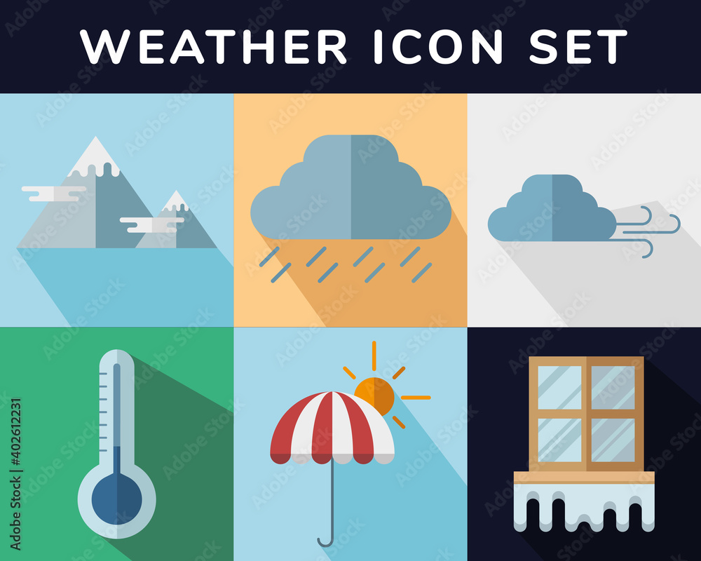 weather icon bundle vector design