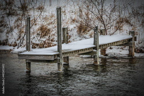 Dock over Frozen Water