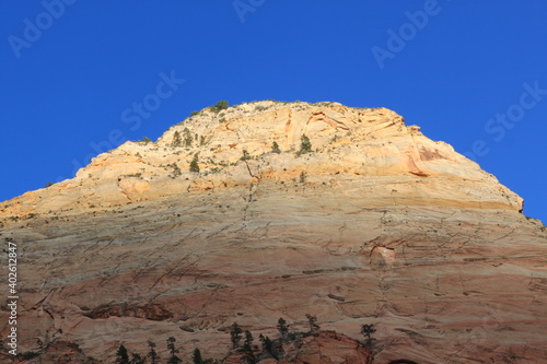 Light and Utah rocks with vivid blue sky