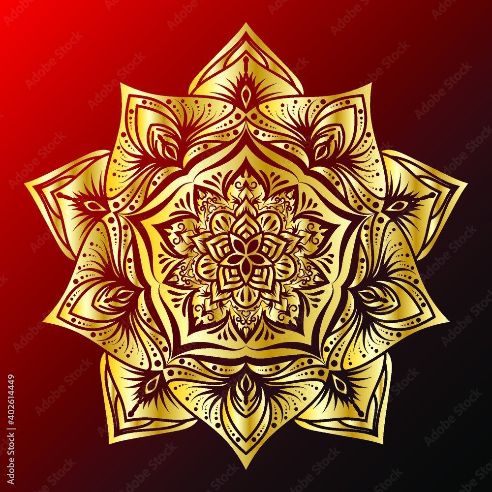 Mandala ornament editable vector element for luxuy background. Eps 10