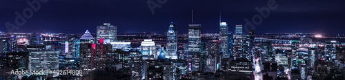 Canvas Print Montreal panorama skyline at night